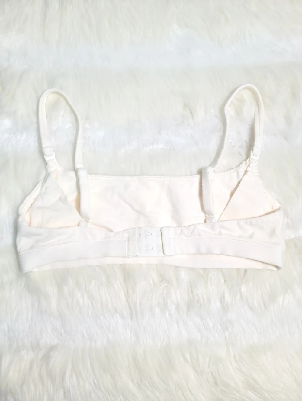 SKIMS Maternity Cotton Jersey Nursing Scoop Bralette White Marble Small NEW